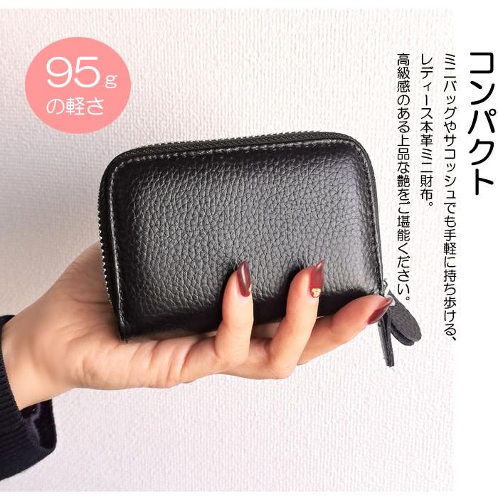 財布 カードケース 本革 じゃばら ダブルファスナー スキミング防止 大