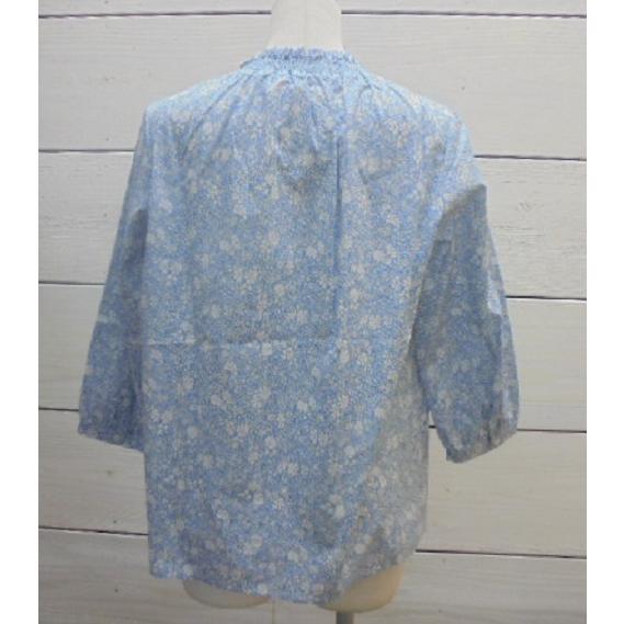 Parkes パークス リバティ Liberty リバティフリルスタンド花柄7分袖 