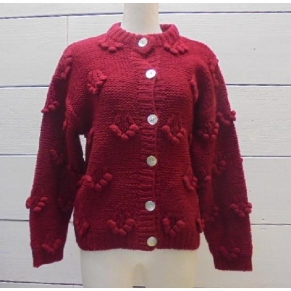 Dot and Stripes CHILD WOMAN ポップコーンカーディガン CHILD WOMAN（チャイルドウーマン） シェットランド 手編み