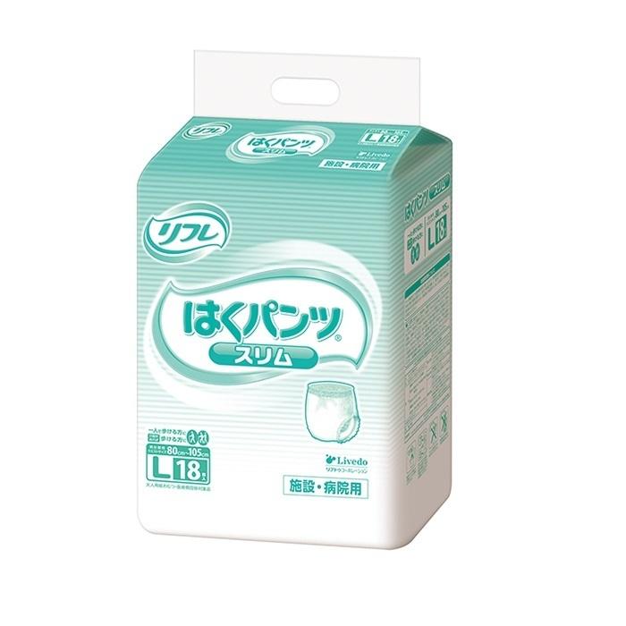リフレ はくパンツ おむつ スリム Lサイズ 18195 18枚入×2袋 リブドゥ 