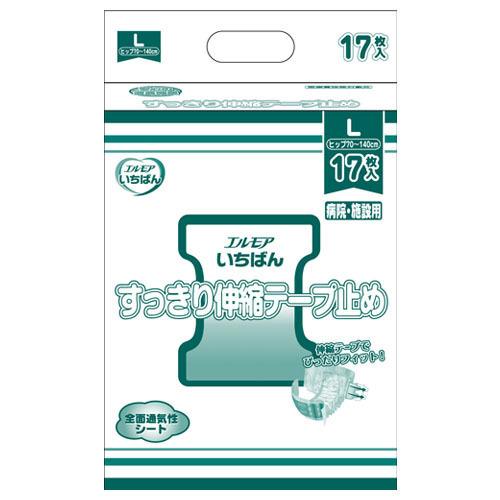 高速配送 おむつ エルモア いちばん すっきり 伸縮テープ止め Lサイズ 17枚入 12袋 カミ商事 楽天ランキング1位 Www Thedailyspud Com