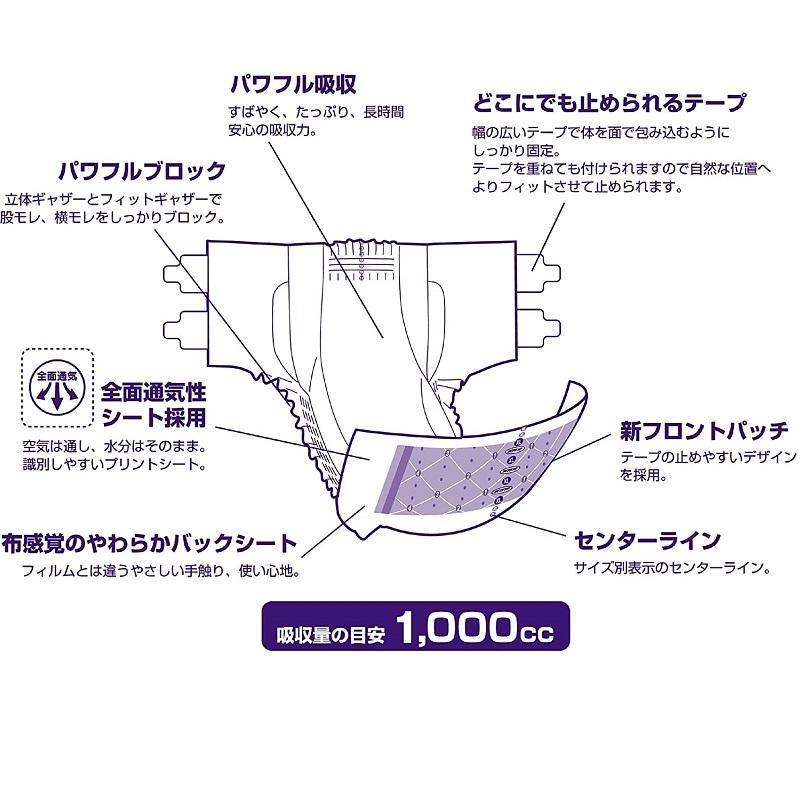 紙おむつ 王子ネピア ネピアテンダー テープタイプ 46304 XLサイズ 20枚入｜primelink｜02