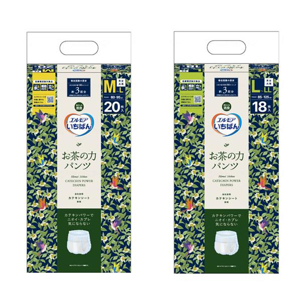 エルモア SUPER いちばんパンツ M〜Lサイズ 20枚入 8パック エルモア おむつ はくパンツ いちばん お茶の力パンツ M〜Lサイズ 20枚