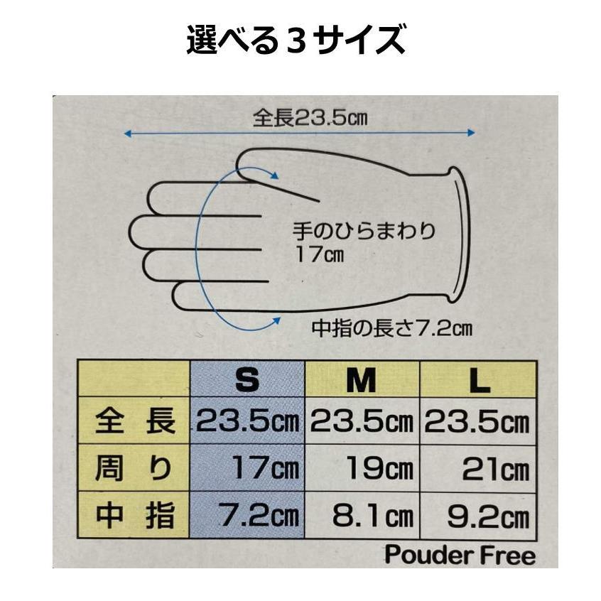 使い捨て手袋 ビニール手袋 粉無し ラテックスフリー スタンダードグローブW 100枚入×10箱 S〜L ウェルファン｜primelink｜04