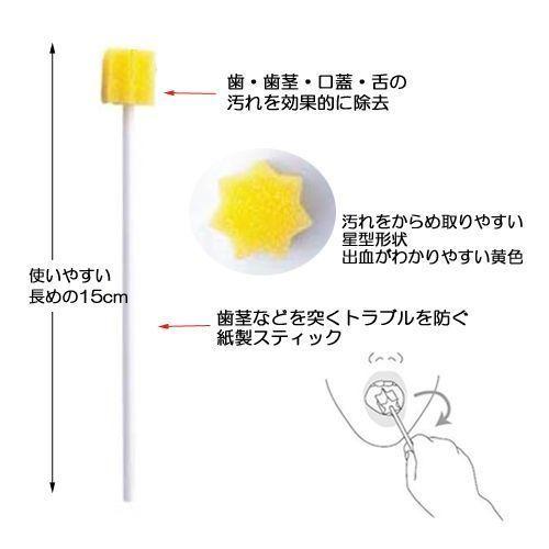 口腔ケア スポンジ ハミングッド 250本入×8箱 MHG250 モルテン 介護 食事の画像