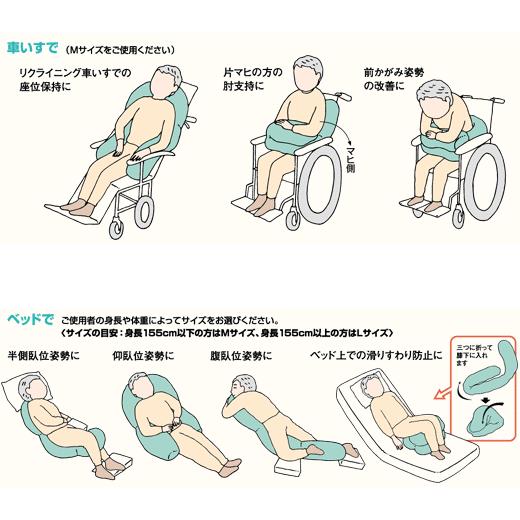 ナーセントロール L アイ・ソネックス クッション ピロー 床ずれ防止 体位変換の画像