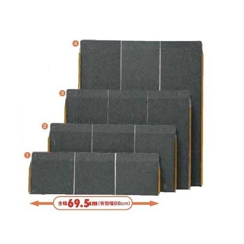 スロープ 車いす ポータブルスロープ エッジ付 アルミ1枚板タイプ長さ