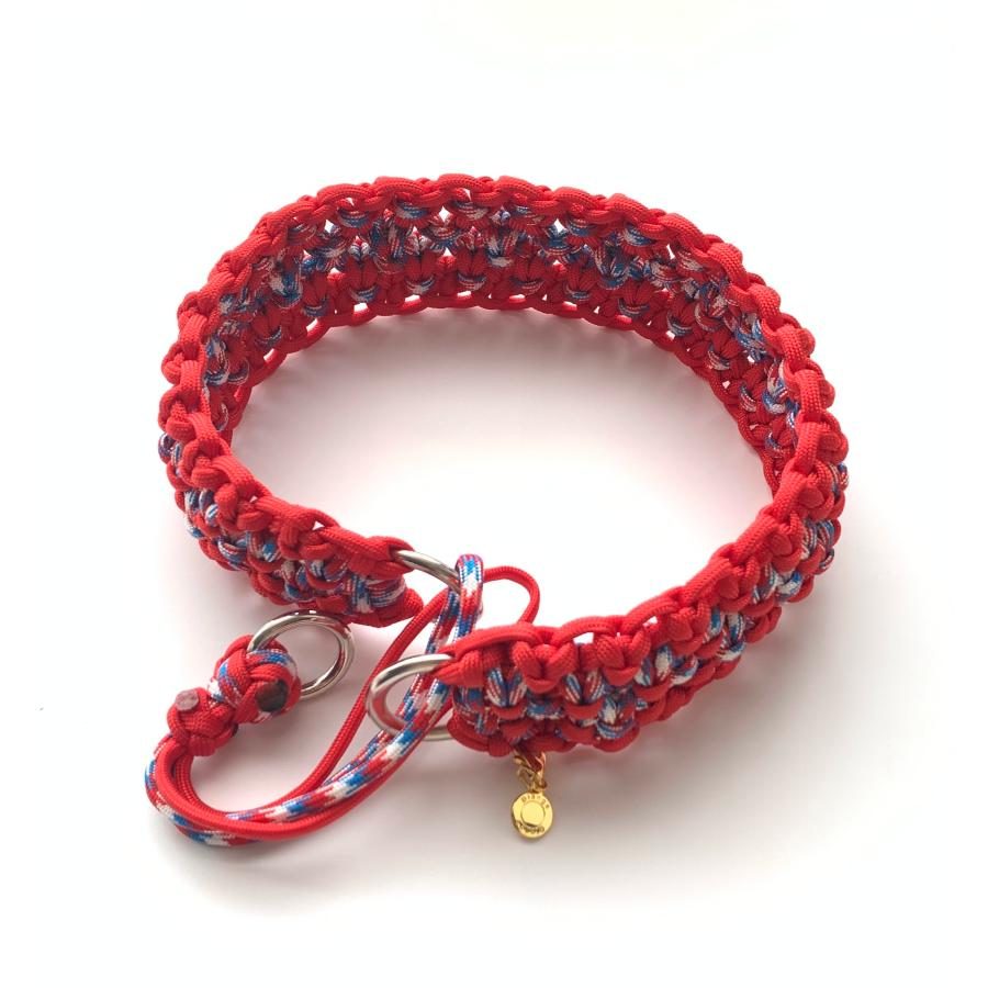 ペット用パラコード首輪 55cmパラコード紐アクセサリー編み玉留め