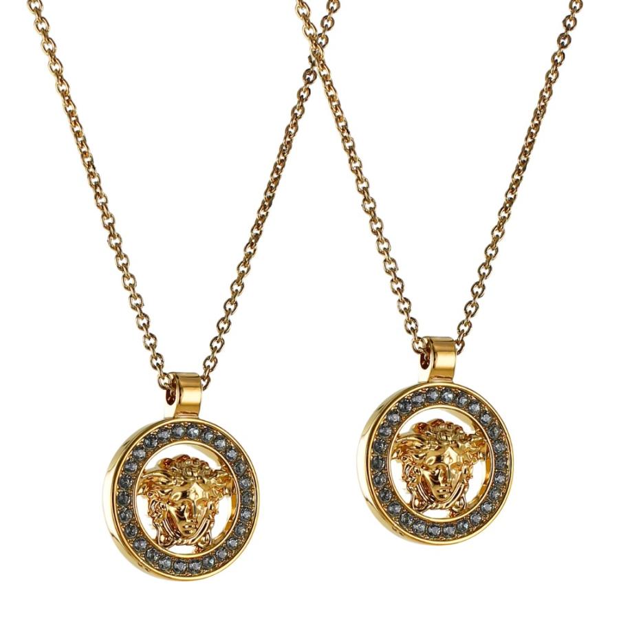 ヴェルサーチVERSACE au750印鑑有りイエローゴールドトップペンダント 楽天市場】ヴェルサーチ ネックレス ゴールド ラインストーン