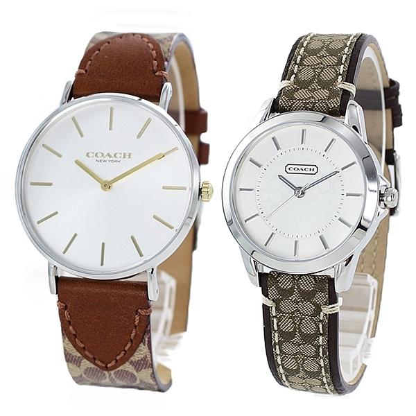 正規品 ペア ウォッチ コーチ 誕生日 記念日 贈り物 ペア 夫婦 友達カップル プレゼント 腕時計 ブラウン シグネチャー レザー 早割クーポン Www Technet 21 Org