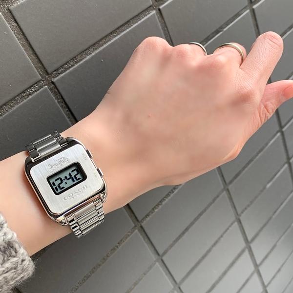 コーチ 腕時計 におすすめ 女性 女友達 誕生日 オシャレ レディース レトロ デジタル シルバー ブレスレット クリスマスプレゼント 22 プライムウォッチ 通販 Yahoo ショッピング