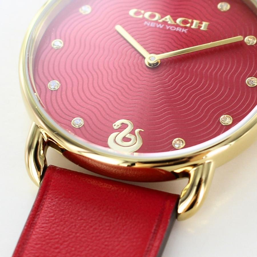 451【美品】送料無料【新品電池に交換済】COACH アナログクォーツ腕時計 COACH コーチ QZ 0202 白文字盤×ピンク レザー レアカラー