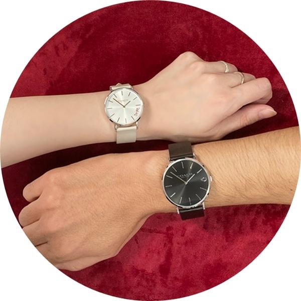 コーチ ペア ウォッチ 腕時計 手表 ギフト セット 夫婦 カップル カジュアル シンプル レザー  爆買 成人 卒業 入学の画像