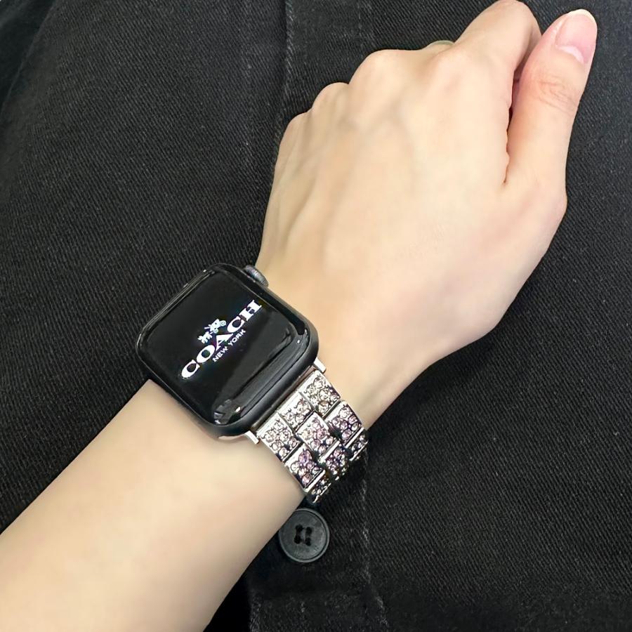 アップルウォッチ ベルト バンド キラキラ コーチ おしゃれ SE SE2 SE3 38 40 41 42mm Apple Watch 11  爆買 成人 卒業 入学の画像