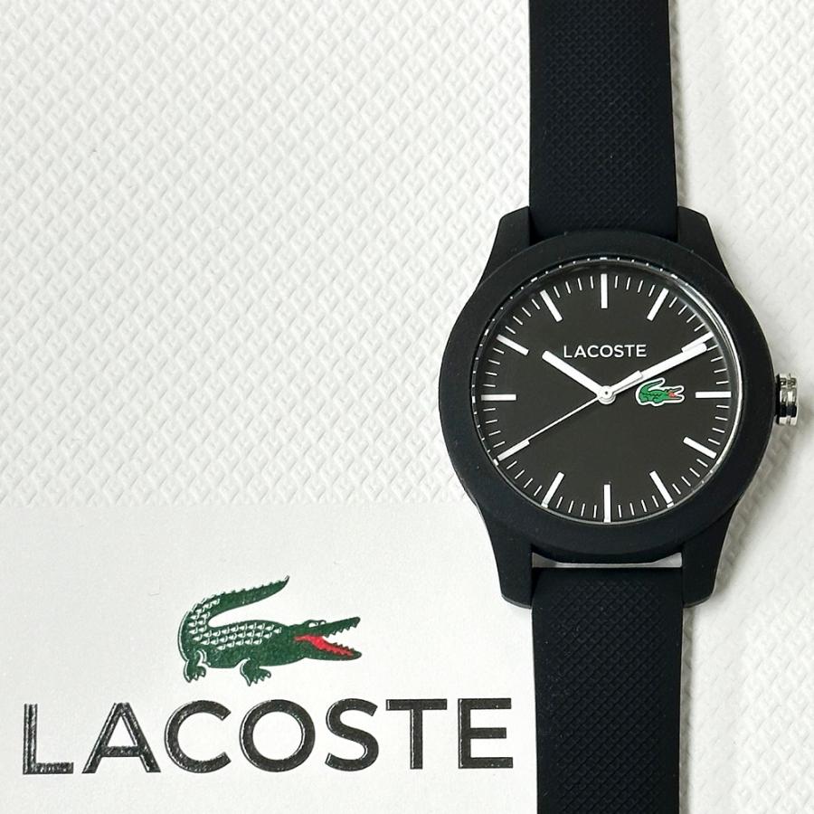 LACOSTE ラコステ メンズ レディース L.12.12 ブラック ラバー 2000956 記念日 誕生日 プレゼント 卒業 入学 お祝い ...