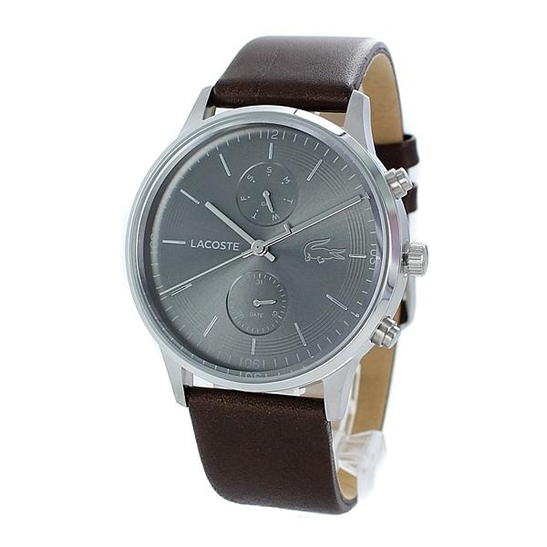 休日限定 ラコステ メンズ 腕時計 カジュアル 仕事 贈り物 ダークブラウン レザー 革 クリスマスプレゼント 22 腕時計 Www Tin Fateta Ipb Ac Id