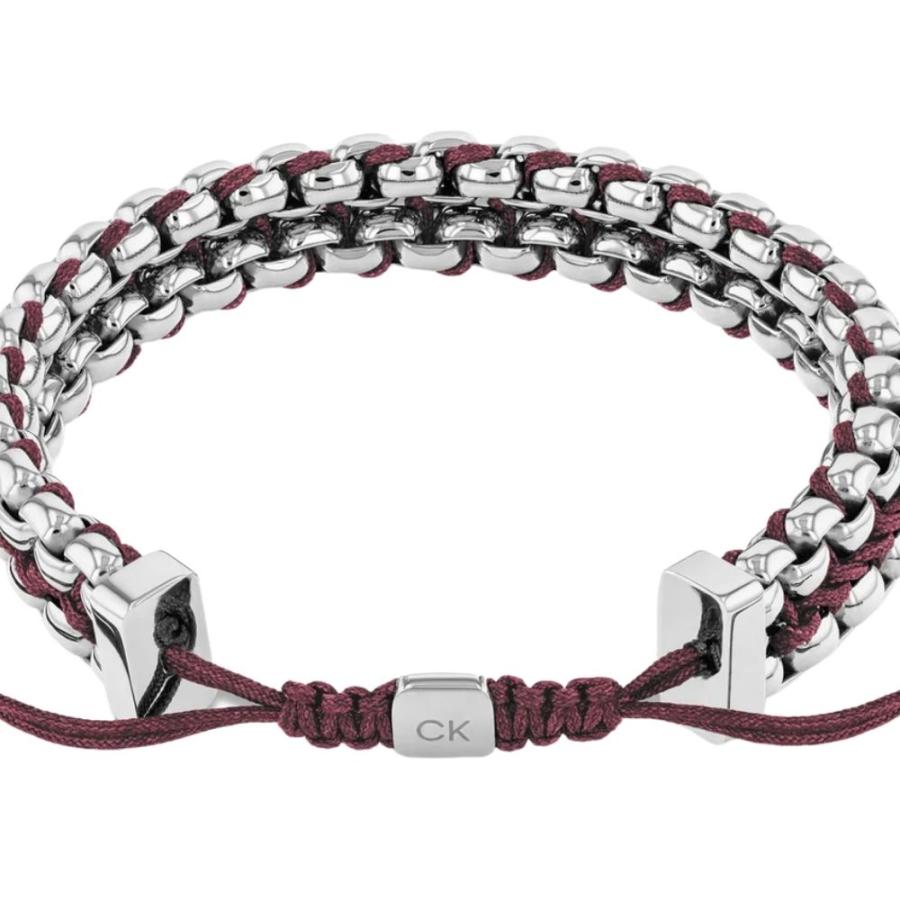 ck Calvin Klein カルバンクライン ブレスレット ボルドー メンズ 正規