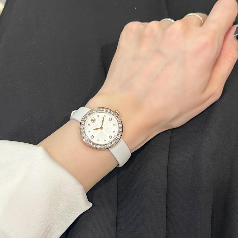 SWAROVSKI（スワロフスキー） 腕時計 レディース 上品 ホワイトレザー