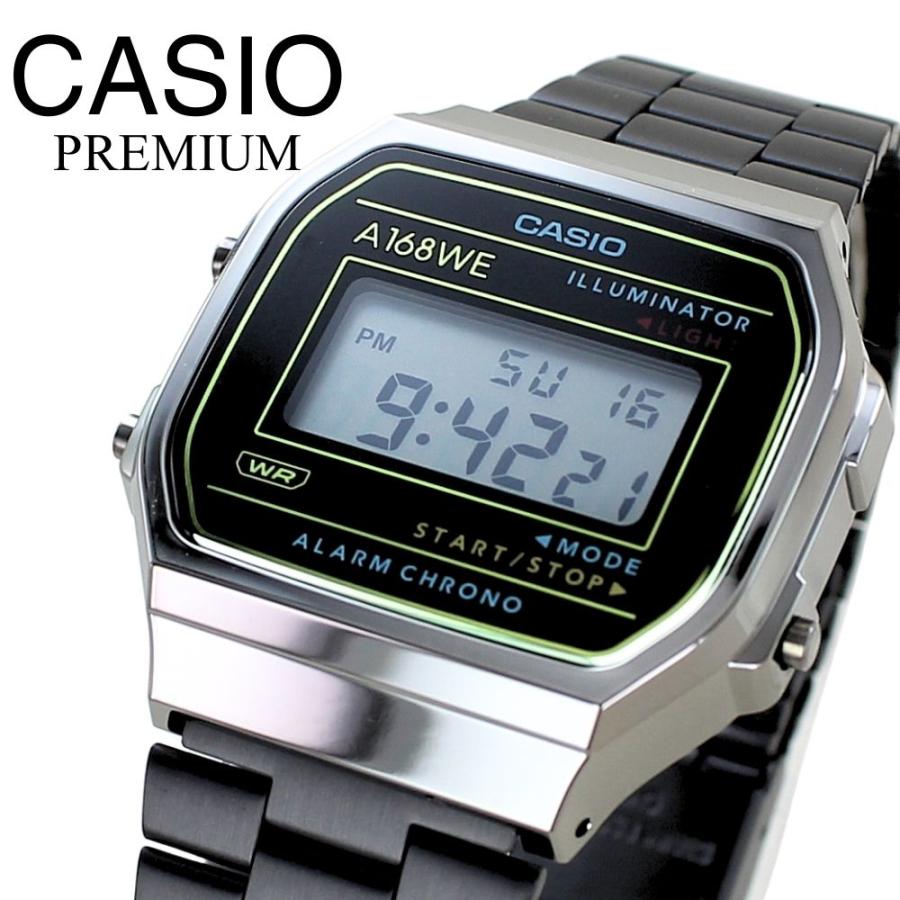 CASIO デジタル時計 ステンレスバンド CASIO カシオ プレミアム デジタル 腕時計 手表 メンズ レディース