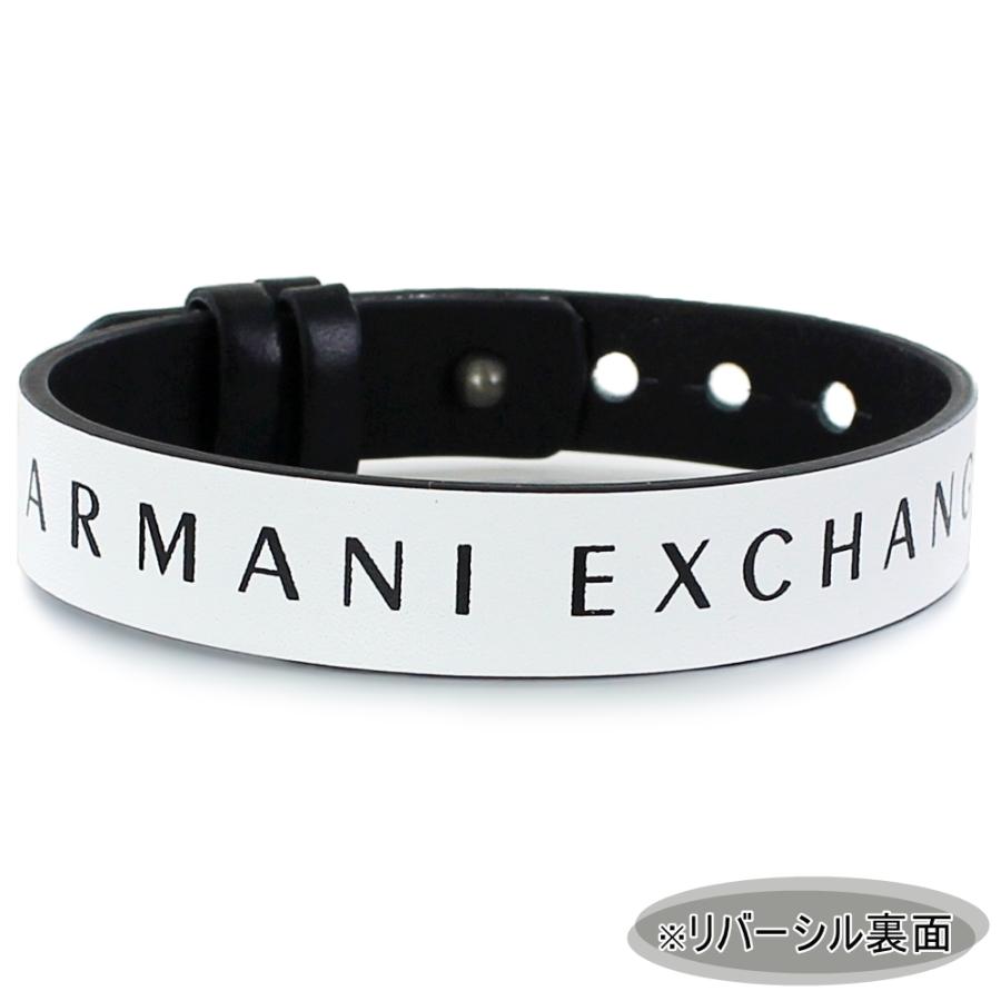 ARMANI EXCHANGE レザーブレスレット メンズ レディース リバーシブル 