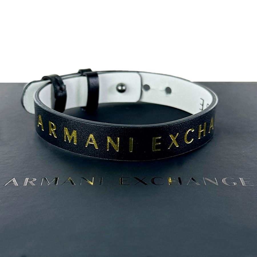 ARMANI EXCHANGE レザーブレスレット メンズ レディース リバーシブル 