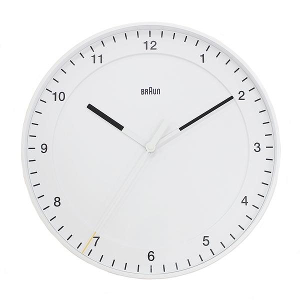 いいスタイル 壁掛け ブラウン 掛け時計 並行輸入品：日本語説明書なし BC17W ホワイト ウォールクロック アナログ 掛け時計、壁掛け時計