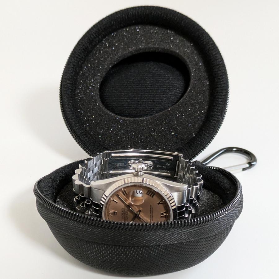 2個セット ペアで使える 腕時計収納ケース ブラック ハードタイプ コンパクト 携帯用 メンズ レディース ギフト  爆買 成人 卒業 入学 |  | 11