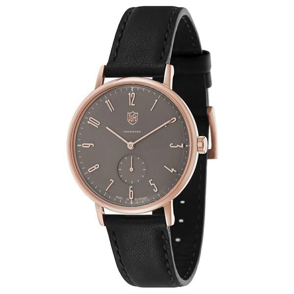 最安 ドゥッファ ドイツ時計 レディース Gropius スモールセコンド 32mm ローズゴールドケース グレー ブラック レザー Df 7001 0n 残りわずか 在庫限り超価格 Www Skylanceronline Com