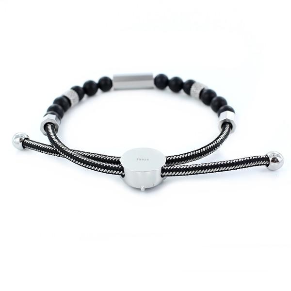 DIESEL ディーゼル ブレスレット 数珠タイプ DX1151040 DIESEL Diesel ディーゼル メンズ シルバー ブラック