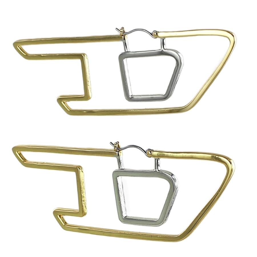 DIESEL（ディーゼル） 男性 大きい 大きめ 両耳ピアス ステンレス