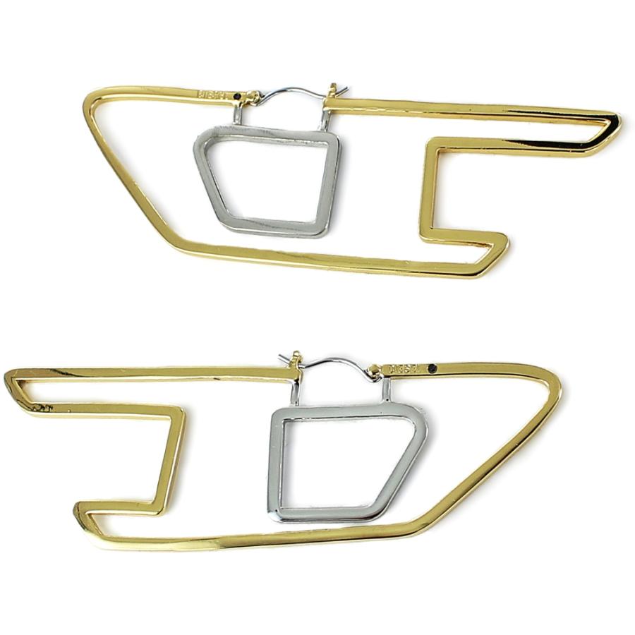 DIESEL（ディーゼル） 男性 大きい 大きめ 両耳ピアス ステンレス