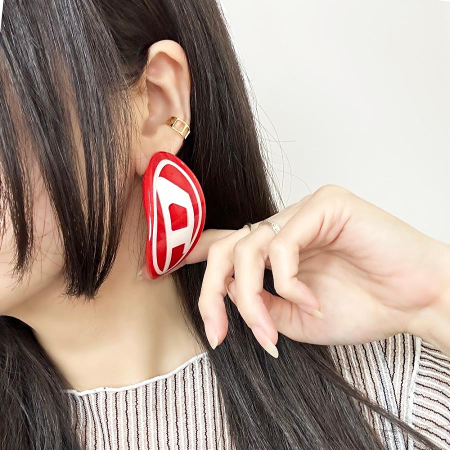 DIESEL ピアス レディース ディーゼル レッド 赤 レジン 誕生日 DIESEL ピアス レディース ディーゼル レッド 赤 レジン 誕生日