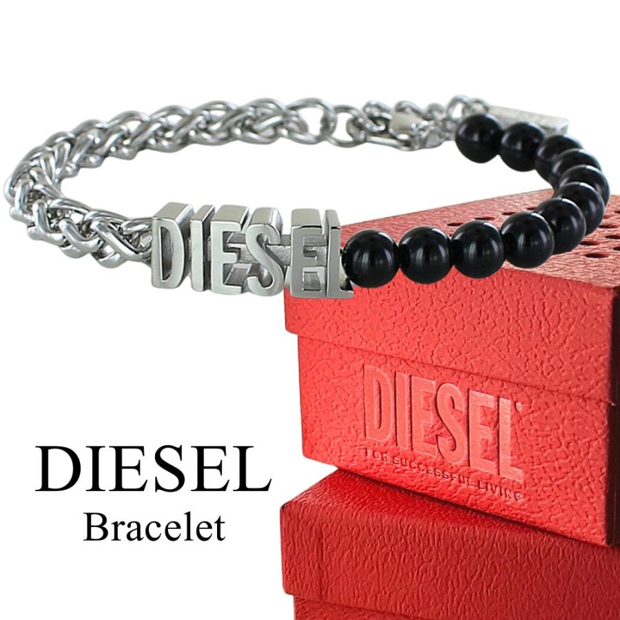DIESEL（ディーゼル） ブレスレット ビーズ ステンレス メンズ