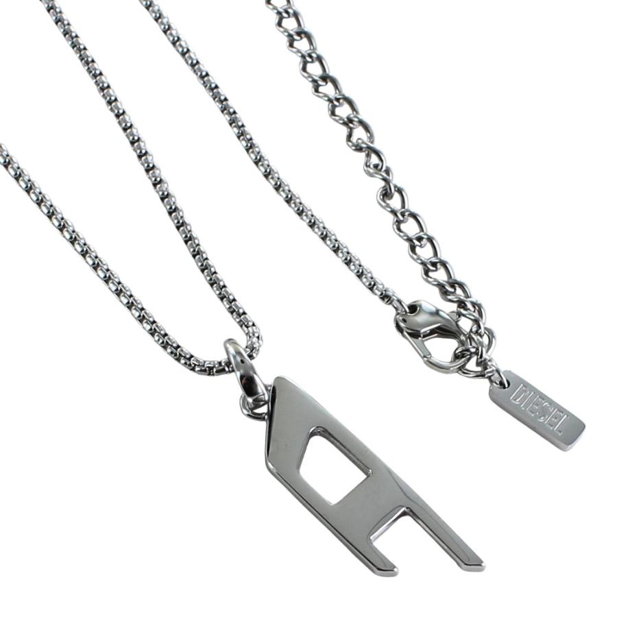ディーゼル ネックレス メンズ レディース ユニセックス シルバー ステンレス ロゴネック DX1624040 爆買 成人 卒業 入学の画像