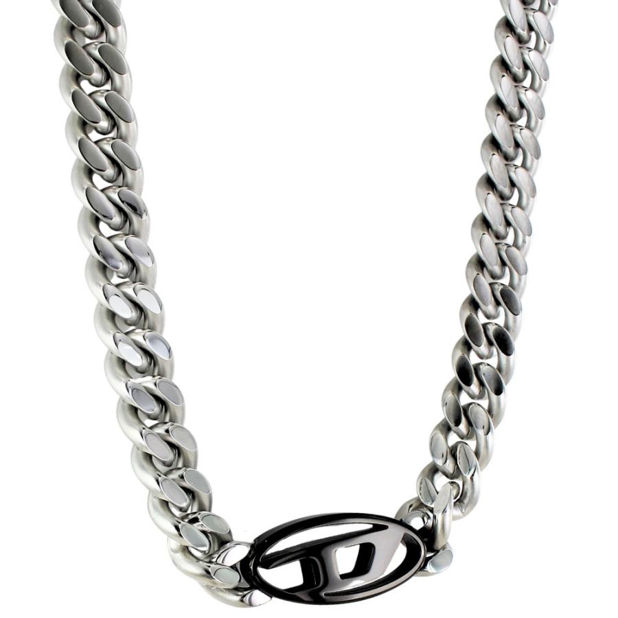 DIESEL ロゴ チェーンネックレス シルバー DIESEL（ディーゼル） チェーンネックレス メンズ レディース シルバー