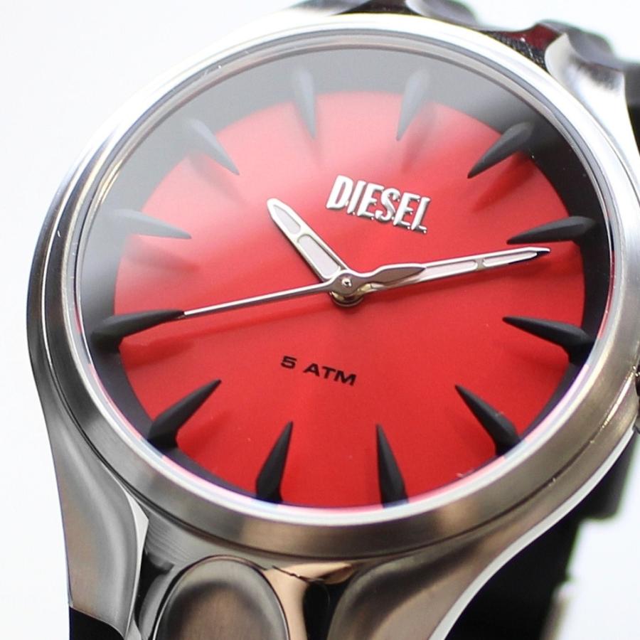 DIESEL（ディーゼル） 腕時計 メンズ レッド文字盤 ブラック ラバー