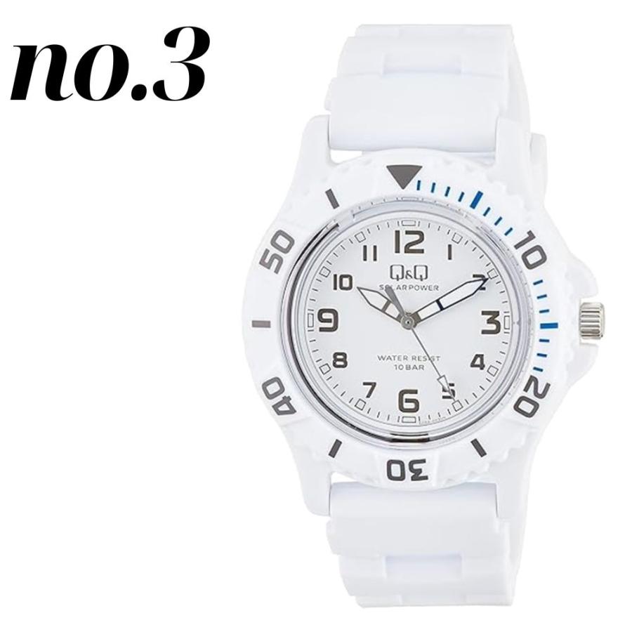Q&Q 電池交換不要 ソーラー 腕時計 手表 時計ケース付 10気圧防水