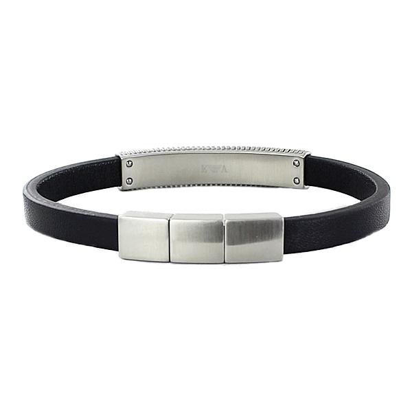 エンポリオアルマーニ レザー ブレスレット おしゃれ ブランド EMPORIO ARMANI エンポリオアルマーニ レザー ブレスレット