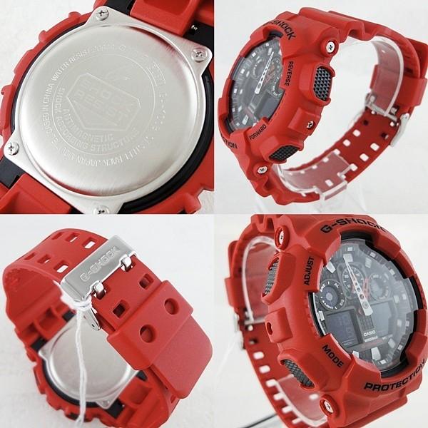 G-SHOCK カシオ Gショック メンズ アナログデジタル レッド GA-100B