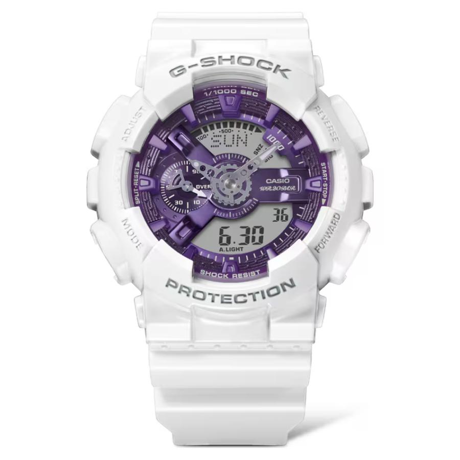 G-SHOCK メンズ 腕時計 ホワイト パープル アナデジ 200m防水 カシオ