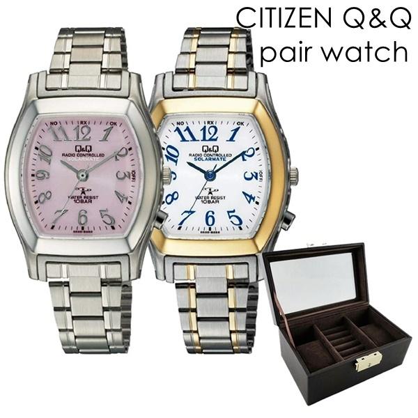 半額品 ペアボックス付き 電波ソーラー シチズン Q Q キューアンドキュー 小さい 腕時計 ペア ウォッチ 国内正規品 メンズ レディース 小ぶり 同サイズ 期間限定セール Skylanceronline Com