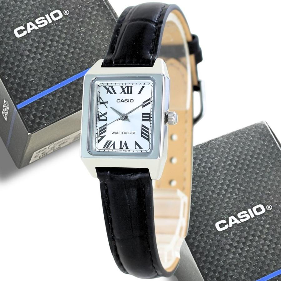 CASIO（カシオ） 海外限定 アナログ 腕時計 手表 レディース 黒 革
