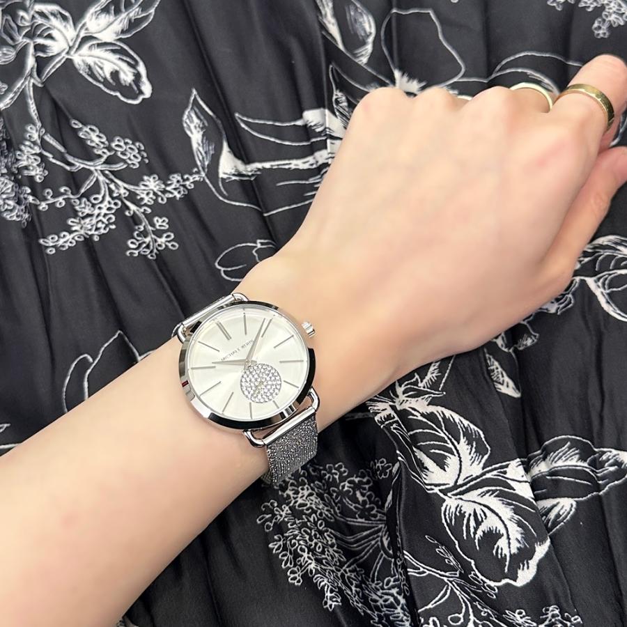 マイケルコース 腕時計 手表 レディース シルバー クリスタル おしゃれ メッシュベルト 女性用 とけい  爆買 成人 卒業 入学 | MICHAEL KORS | 02