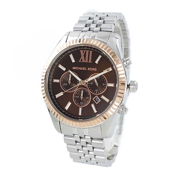 人気ブランド マイケルコース メンズ 腕時計 男性 かっこいい 代 30代 プレゼント メンズ ブラウン文字盤 シルバー 爆売り Lespakigali Com