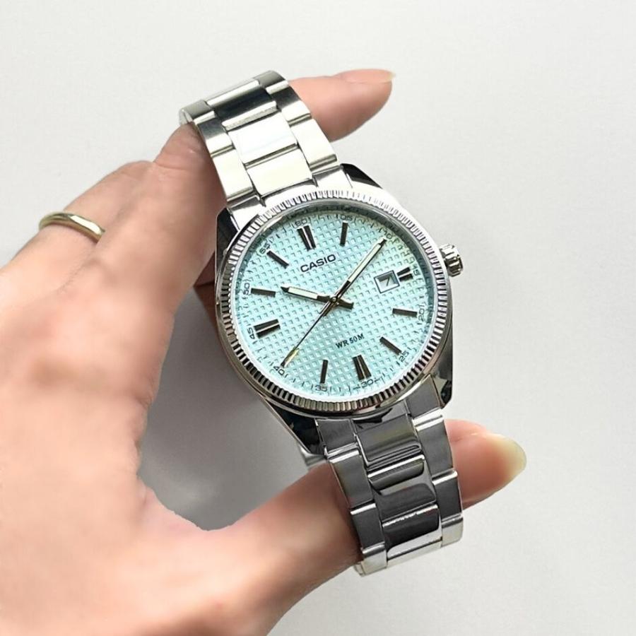 CASIO 水色 ステンレススチール 時計 スタンダード（CASIO） カシオ 腕時計 手表 メンズ レディース