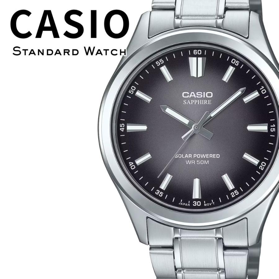 CASIO（カシオ） 箱なし 腕時計 メンズ ソーラー ブラック シルバー