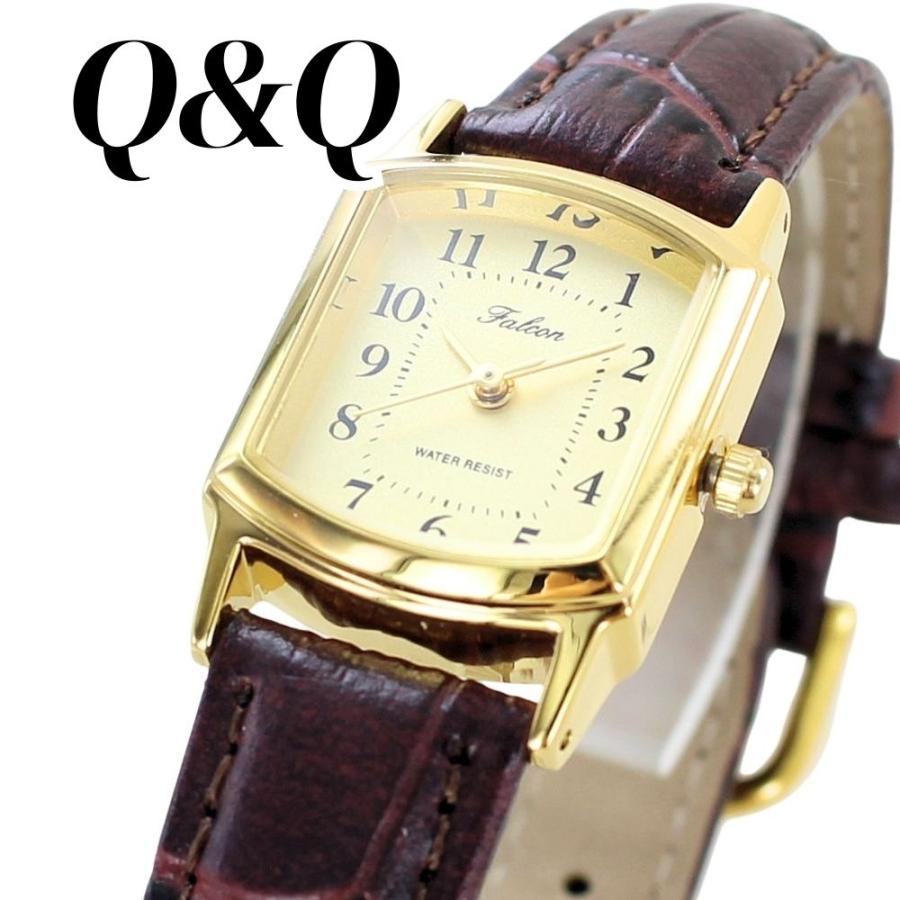 CITIZEN（シチズン） Q&Q 腕時計 レディース ブラウン 革ベルト 女性用