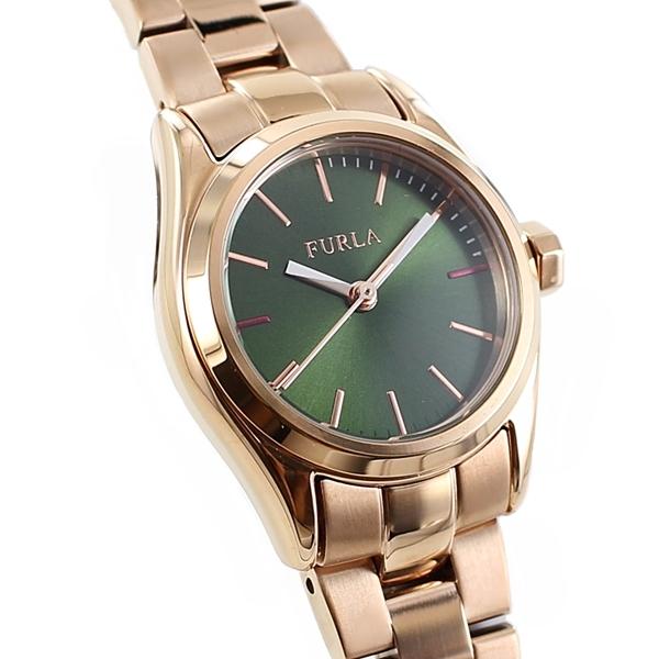 FURLA 無料特典付き フルラ レディース エヴァ 25mm グリーン文字盤  