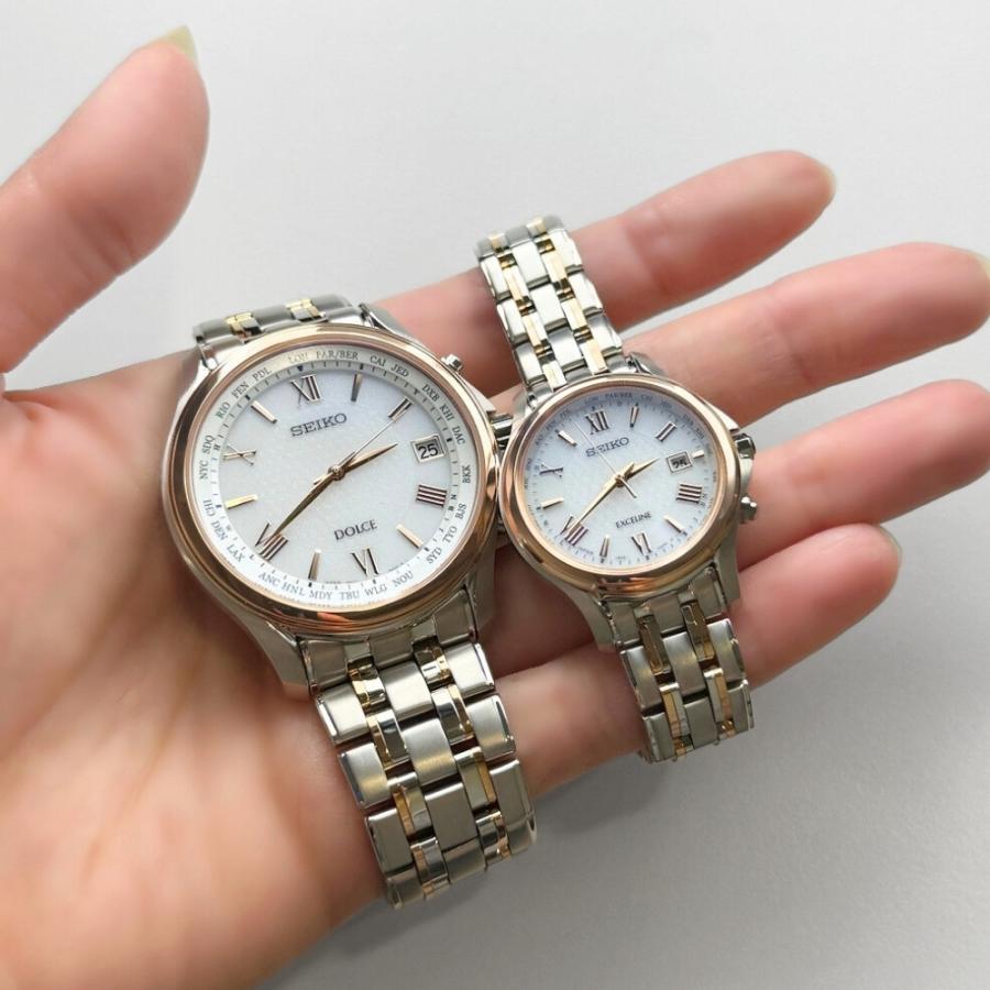 SEIKO Dolce & Exceline ペアウォッチ 腕時計 DOLCE ＆ EXCELINE 正規品 セイコー ペアウォッチ 電波ソーラー 銀婚式
