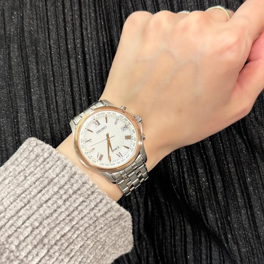 DOLCE ＆ EXCELINE 正規品 セイコー ペアウォッチ 電波ソーラー 銀婚式
